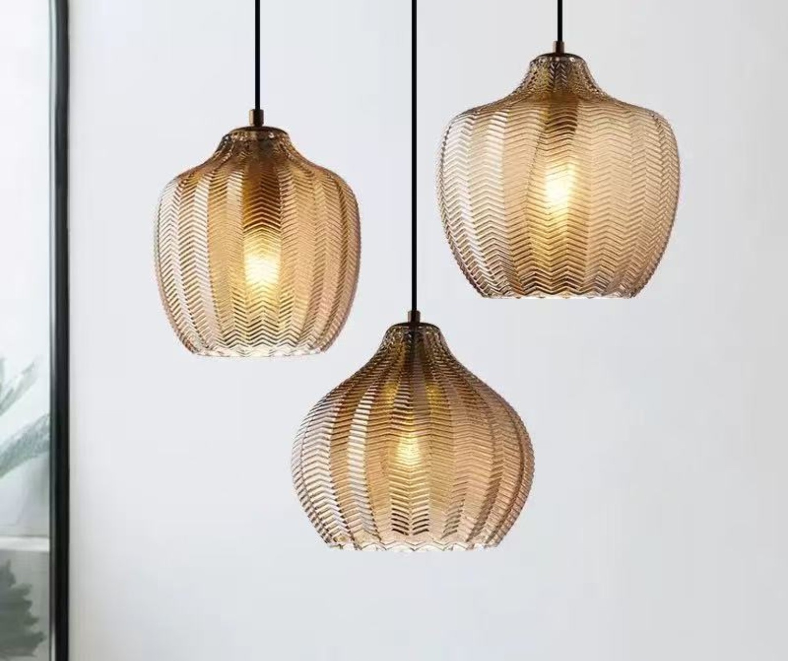 Ribbed Pendant Light 019