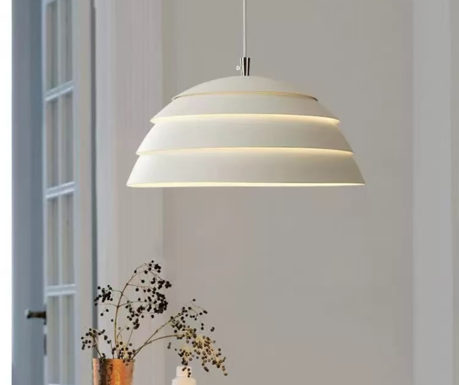 Layered White Pendant Light 039