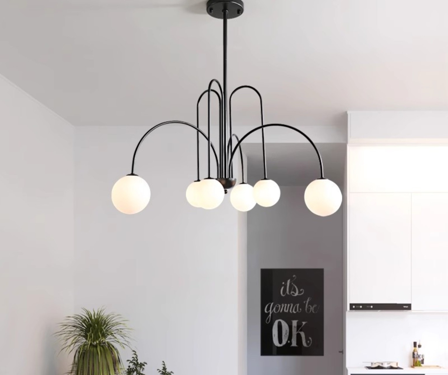 Multi-arm Globe Chandelier 074