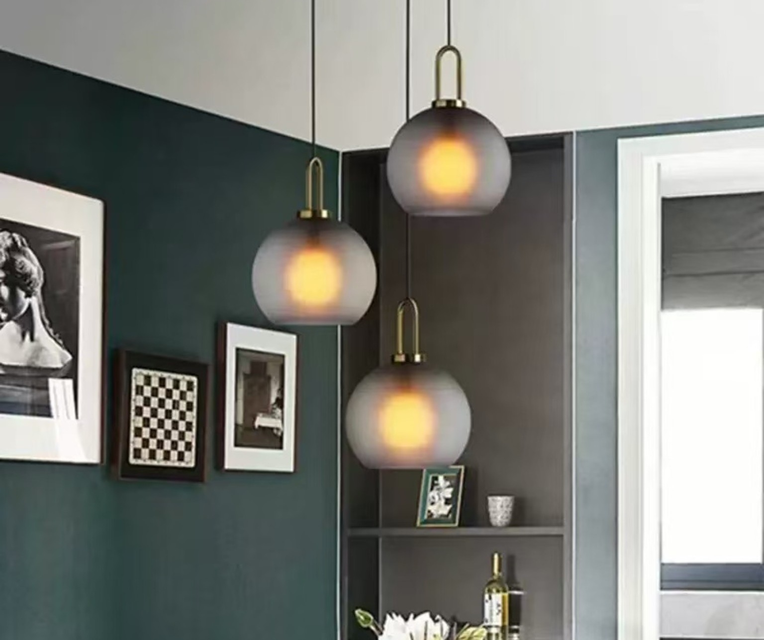Tinted Globe Pendant Light 084