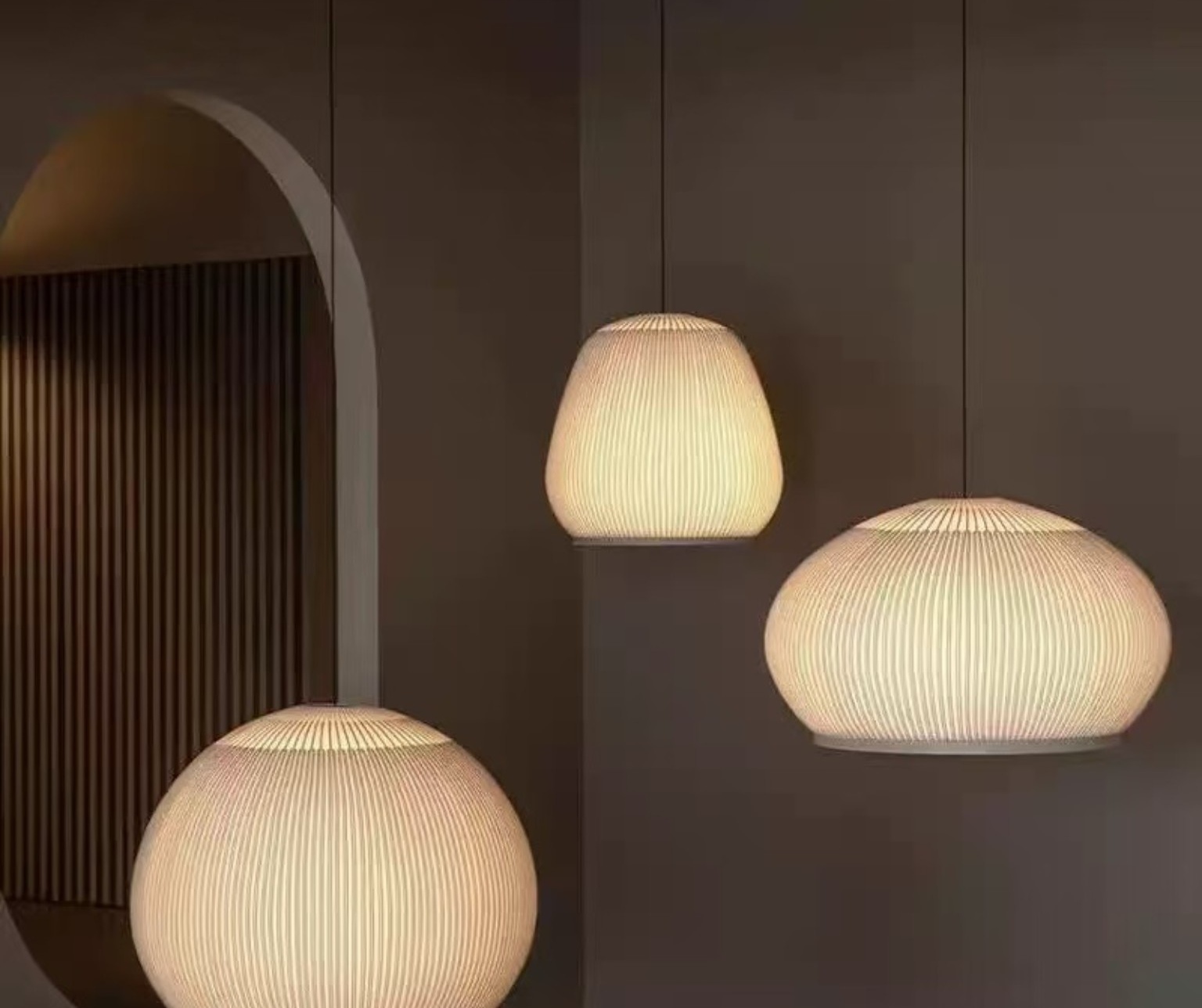 Ribbed Glow Pendant Light 152