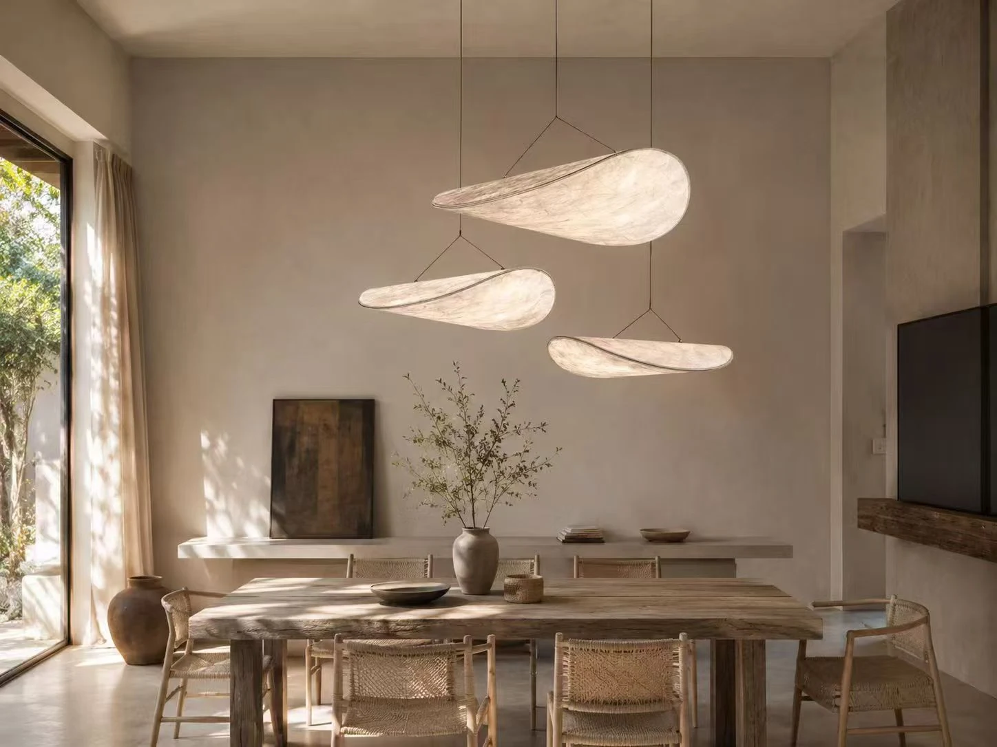 Residential interior with integrated lighting